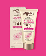 HAWAIIAN TROPIC SILK HYDRATION RADIANCE FACE SERUM SUNSCREEN LOTION SPF 50 50mL