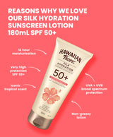 HAWAIIAN TROPIC SILK HYDRATION SUNSCREEN LOTION SPF 50+ 180mL